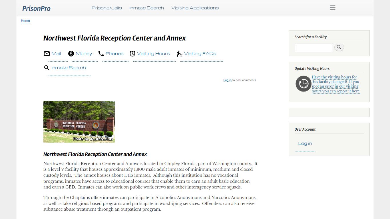 Northwest Florida Reception Center and Annex - PrisonPro