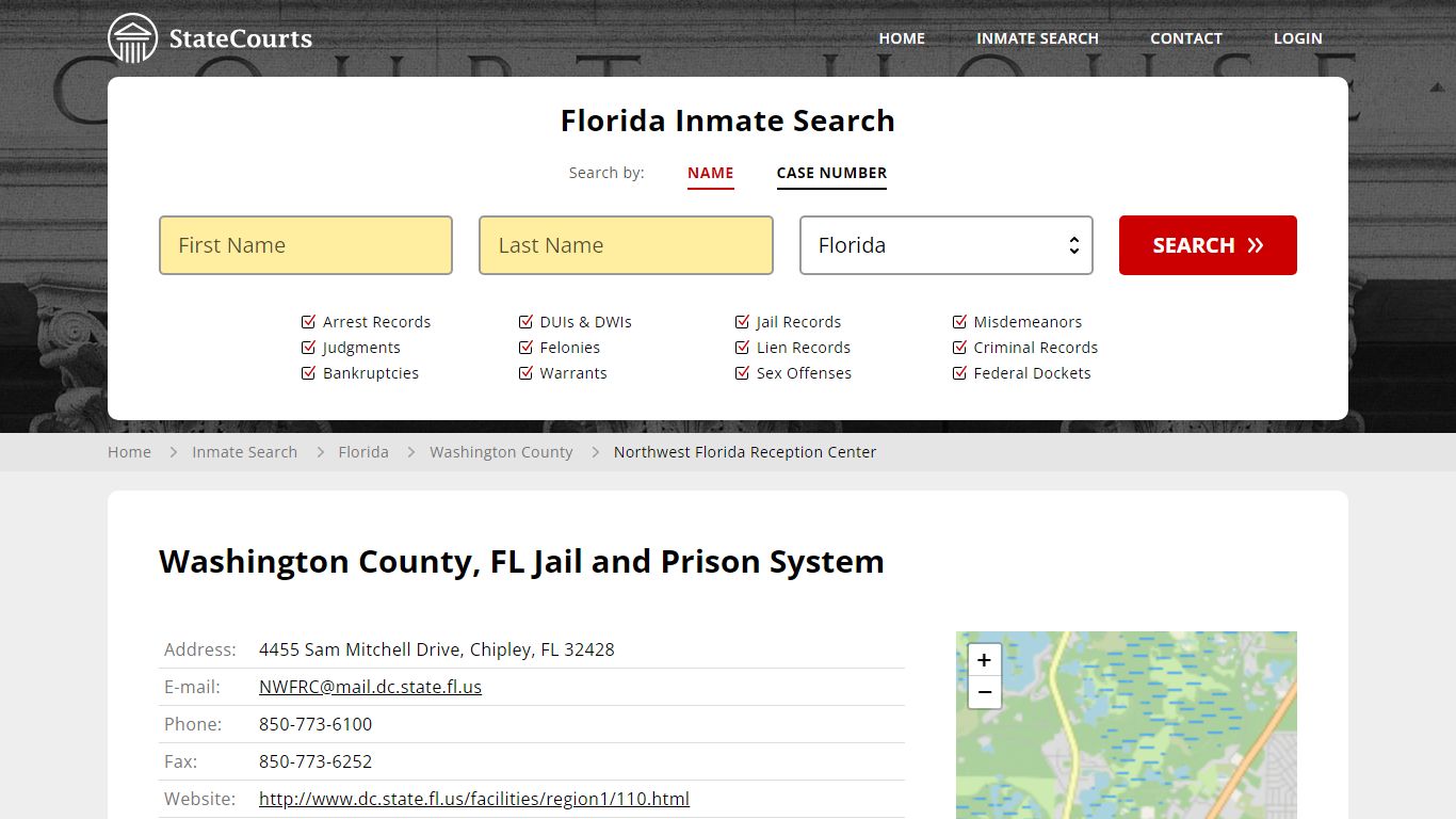 Northwest Florida Reception Center Inmate Records Search, Florida ...